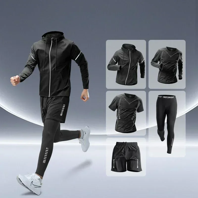 Running Gear Quick Dry - Men's Fitness Running Set Tight-Fit Quick-Dry