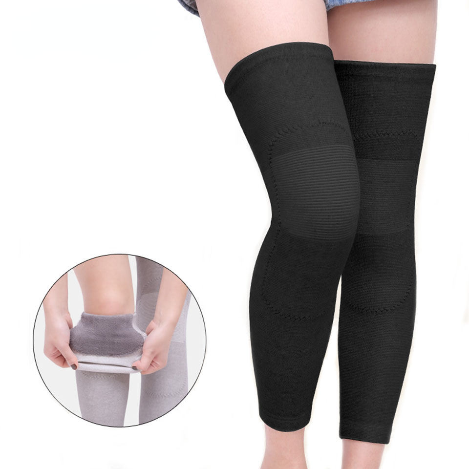 Running Gear For Knee Pain - 1Pair Long Winter Warm Knee Pads