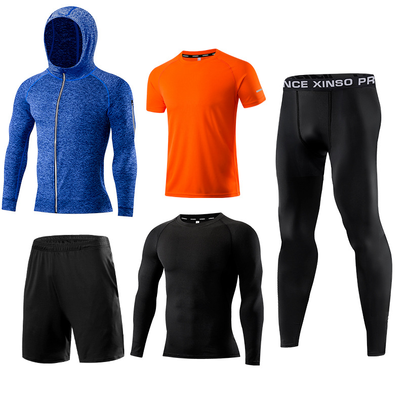 5-Piece Men's Fitness Clothes  - đánh giá và giá Running Gear Quick Dry