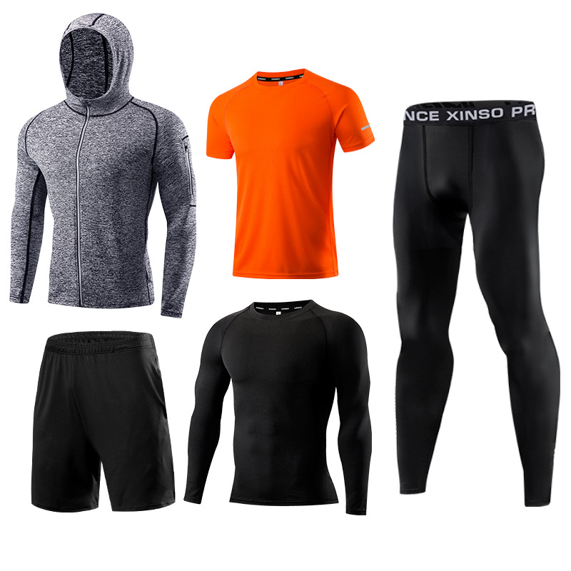 5-Piece Men's Fitness Clothes  - đánh giá và giá Running Gear Quick Dry