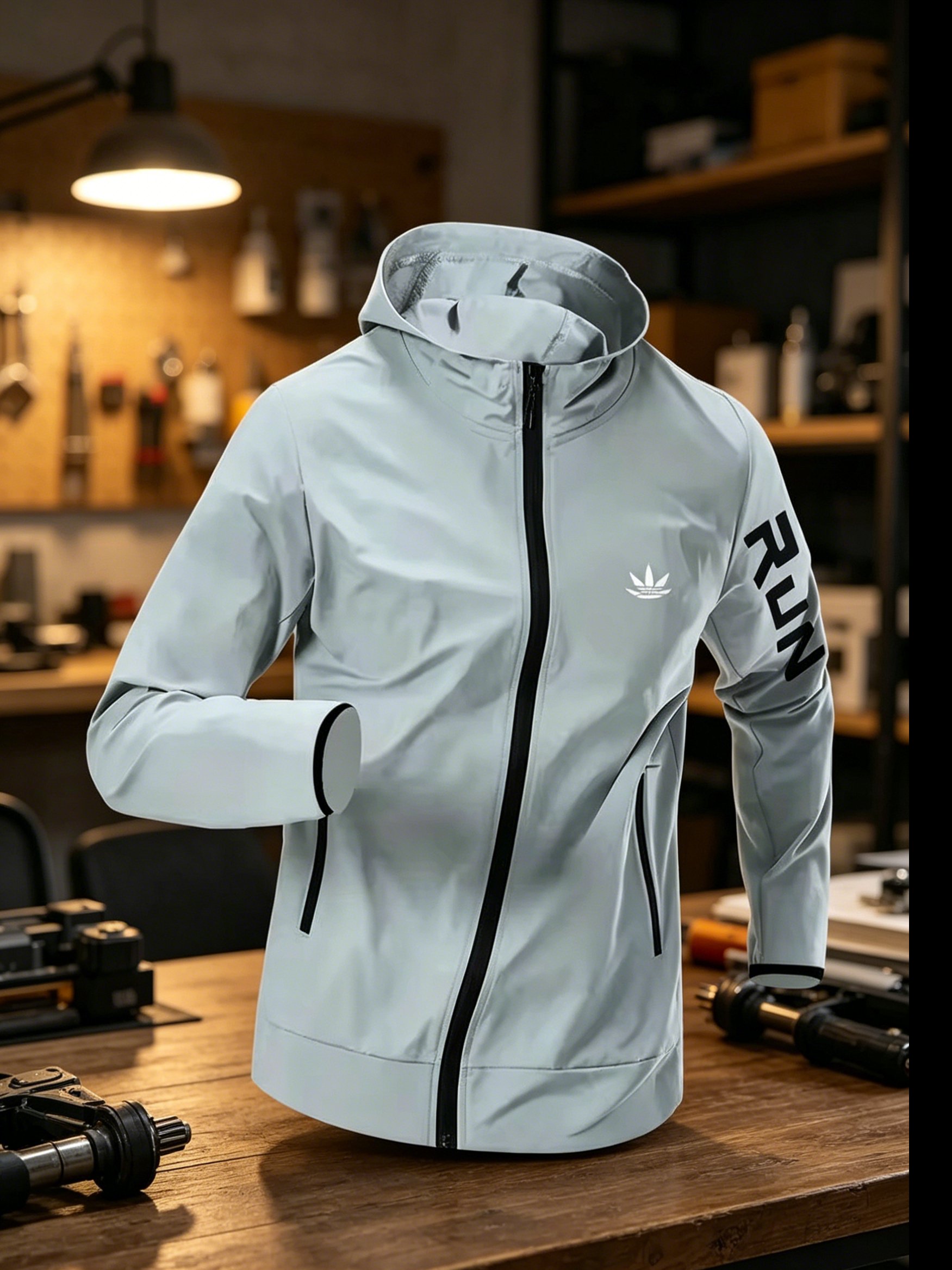 Mens Run Hooded Windbreaker Ja - đánh giá và giá Reflective Running Jacket