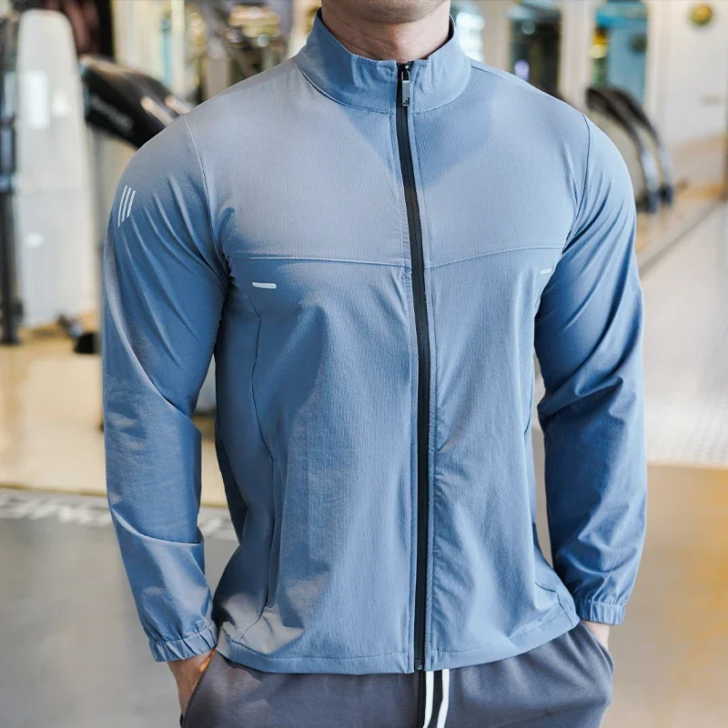 Ice Silk Thin Shirts Tops Spor - đánh giá và giá Reflective Running Jacket