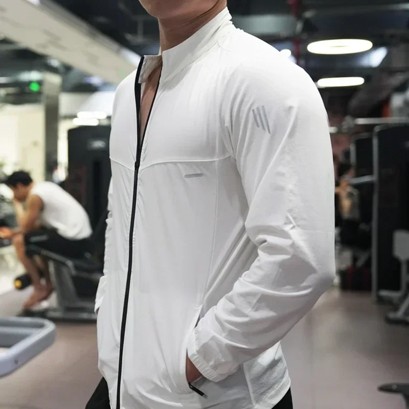 Ice Silk Thin Shirts Tops Spor - đánh giá và giá Reflective Running Jacket