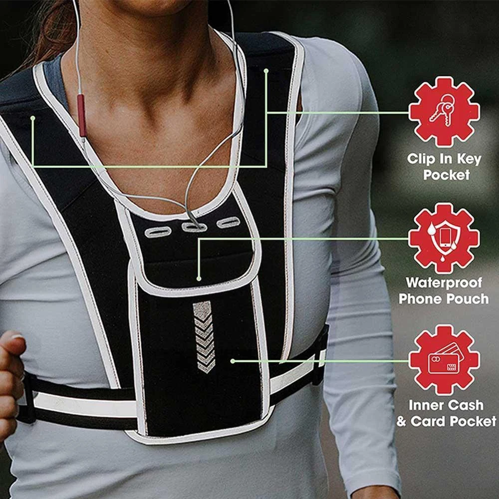 Running Vest Phone Holder for  - đánh giá và giá Reflective Running Jacket